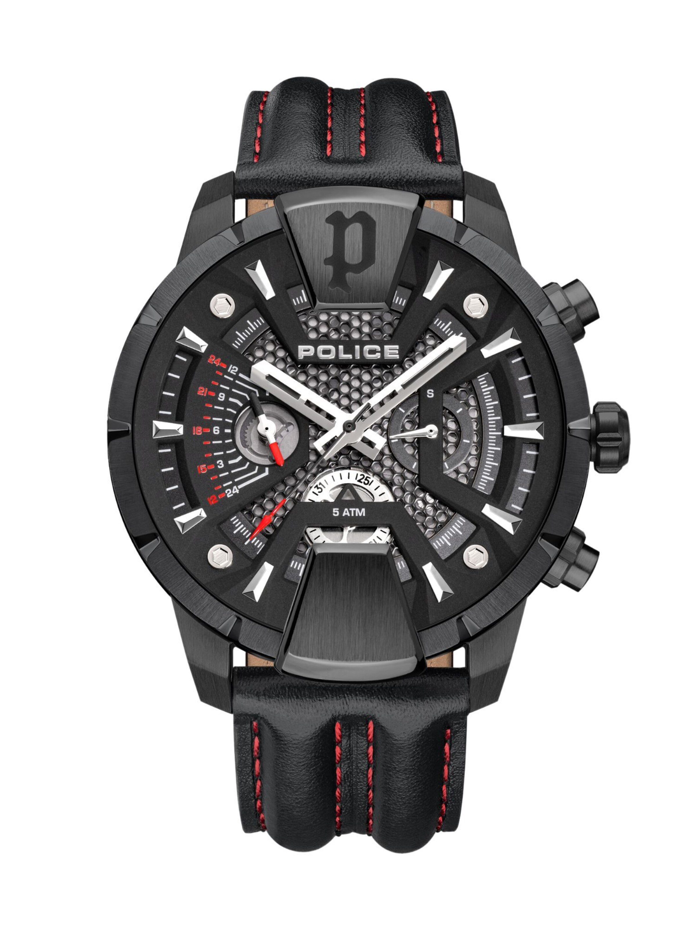 POLICE Analog watch 'Huntley' in Black: front