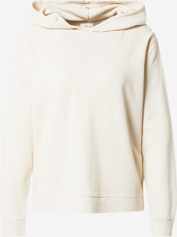 Sweat-shirt s.Oliver en beige : devant