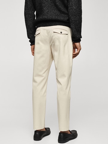 MANGO MAN Tapered Broek 'Prato' in Beige