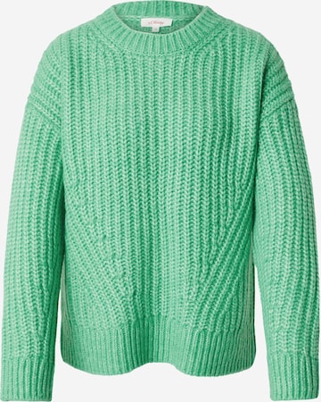 s.Oliver Pullover in Grün: Vorderseite