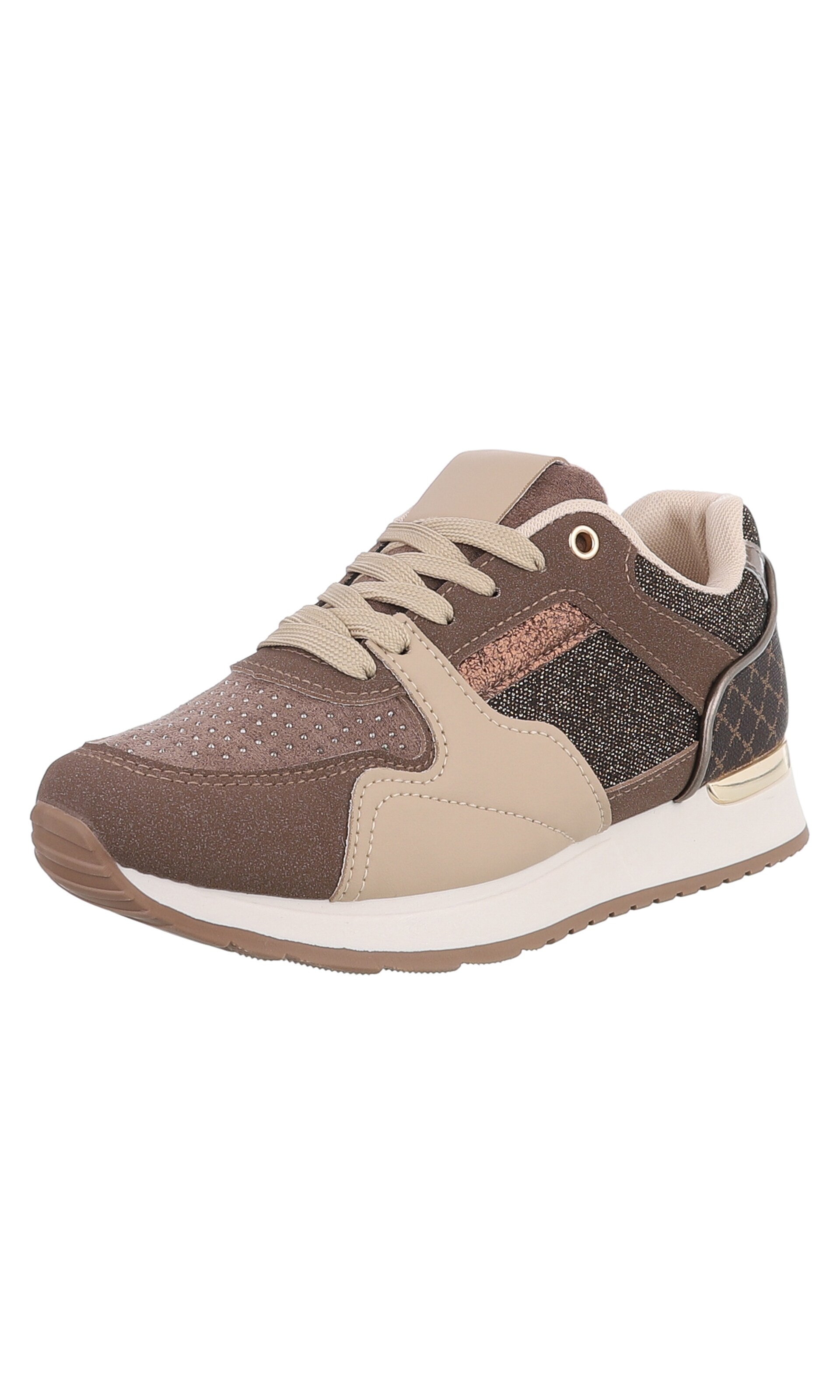 Ital-Design Sneaker in beige / braun / schwarz, Produktansicht