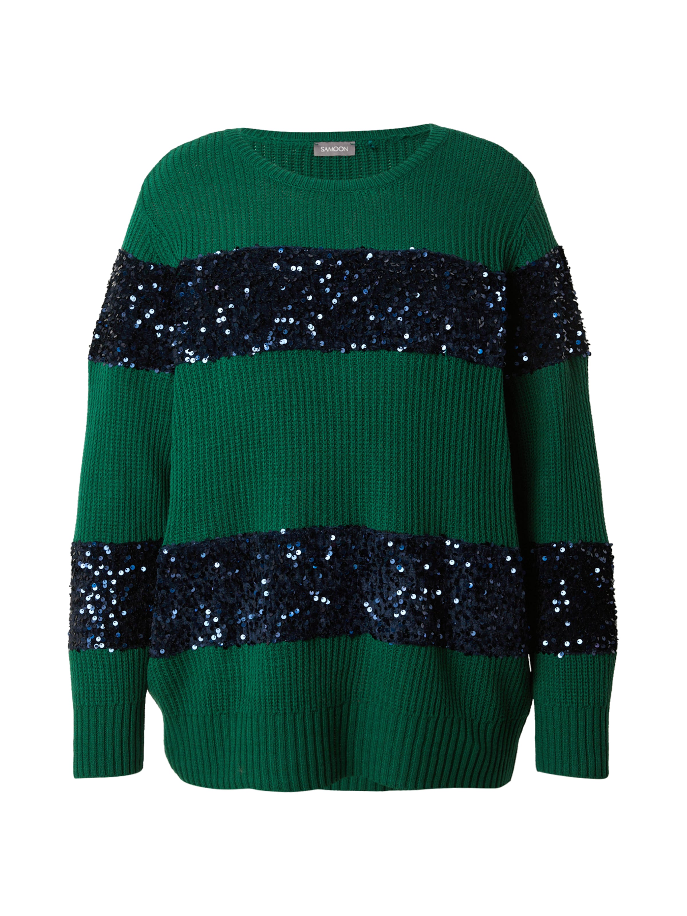 SAMOON Trui in Groen: voorkant