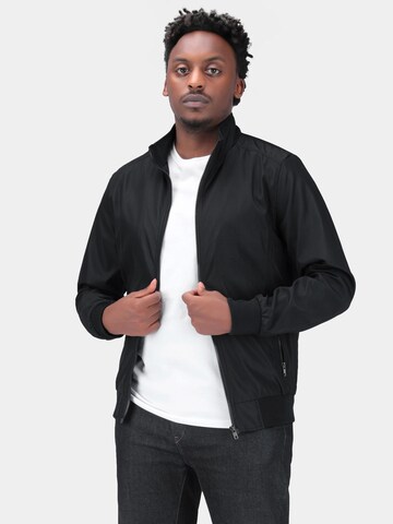 YOUTHUP Übergangsjacke 'Kragen'‌‌‌‌ in Schwarz: Vorderseite