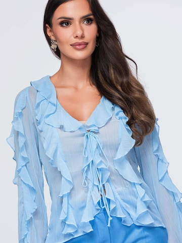 Ombre Bluse‌‌‌‌‌‌‌‌ in Blau: Vorderseite