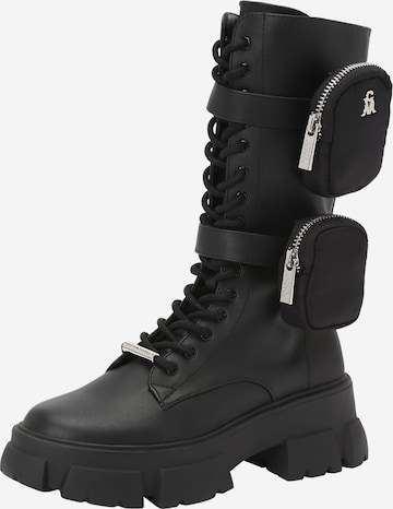 STEVE MADDEN Lace-Up Boots 'THORPE' in Black: front