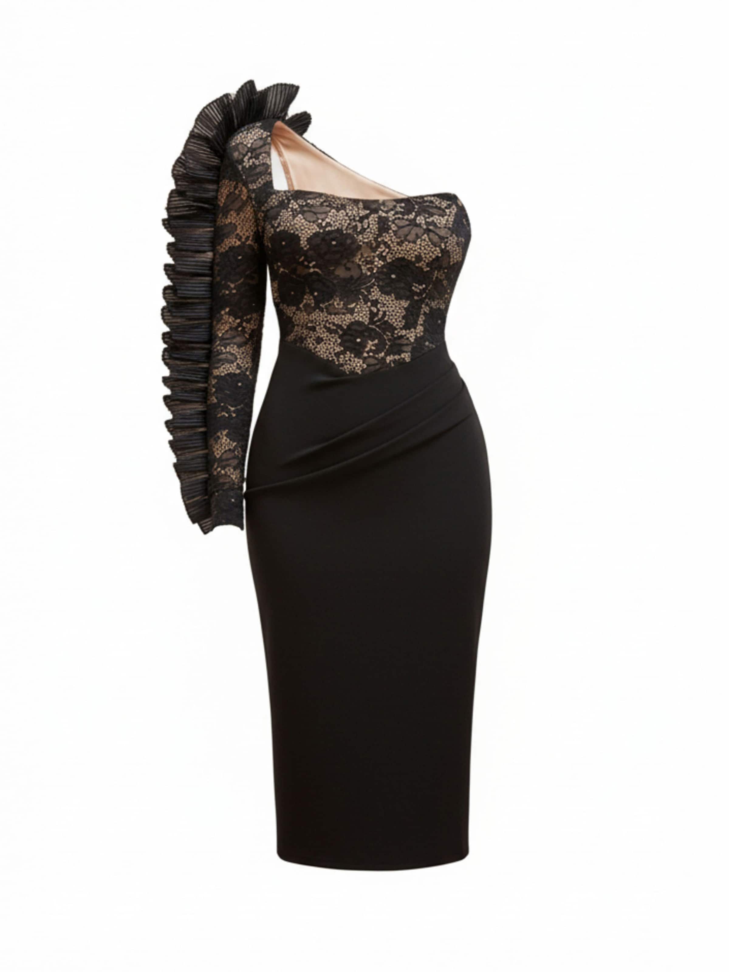 GODDIVA Evening dress in Black: front