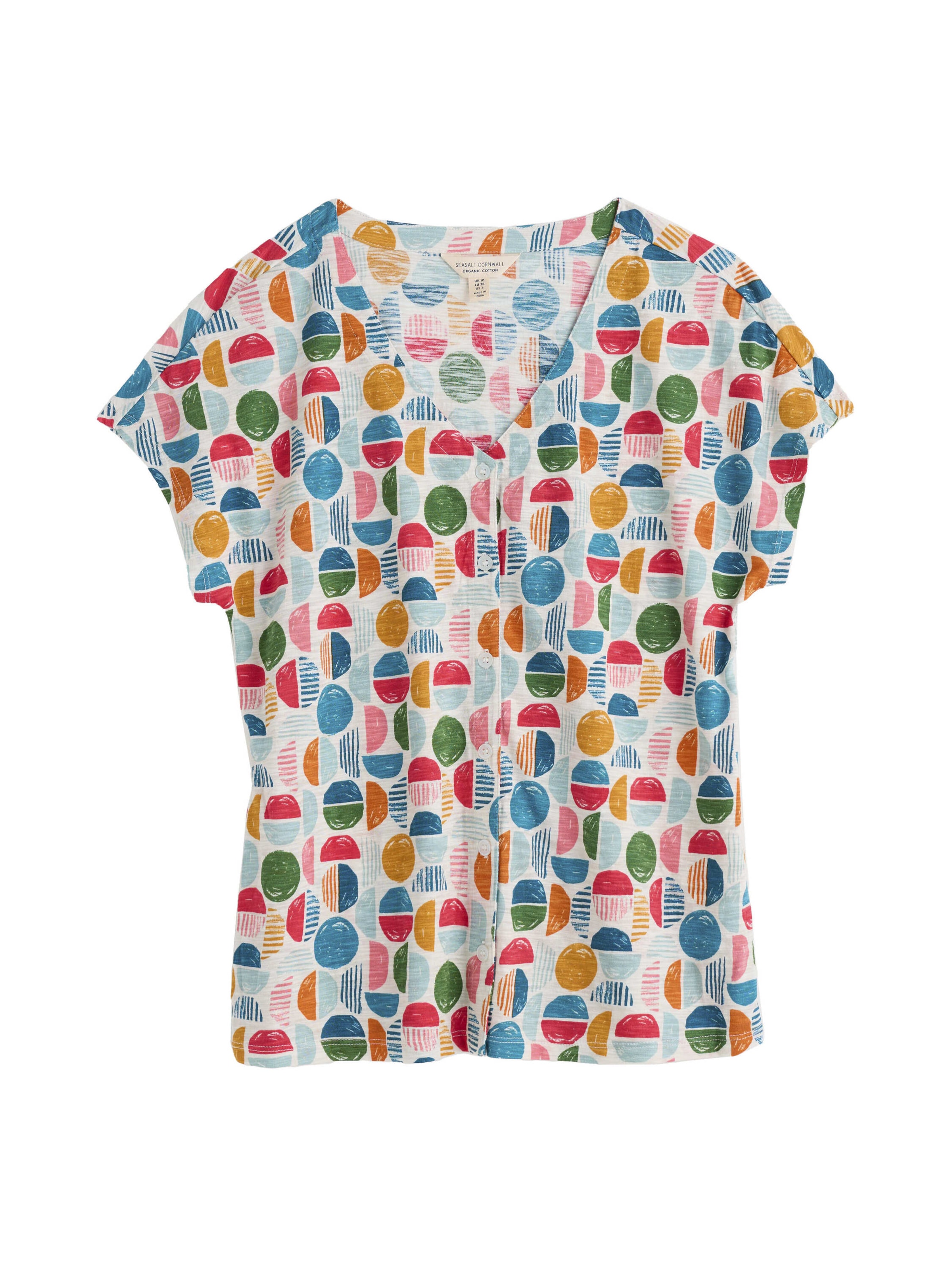 Maglietta 'Studio Glass' di Seasalt Cornwall in bianco: frontale