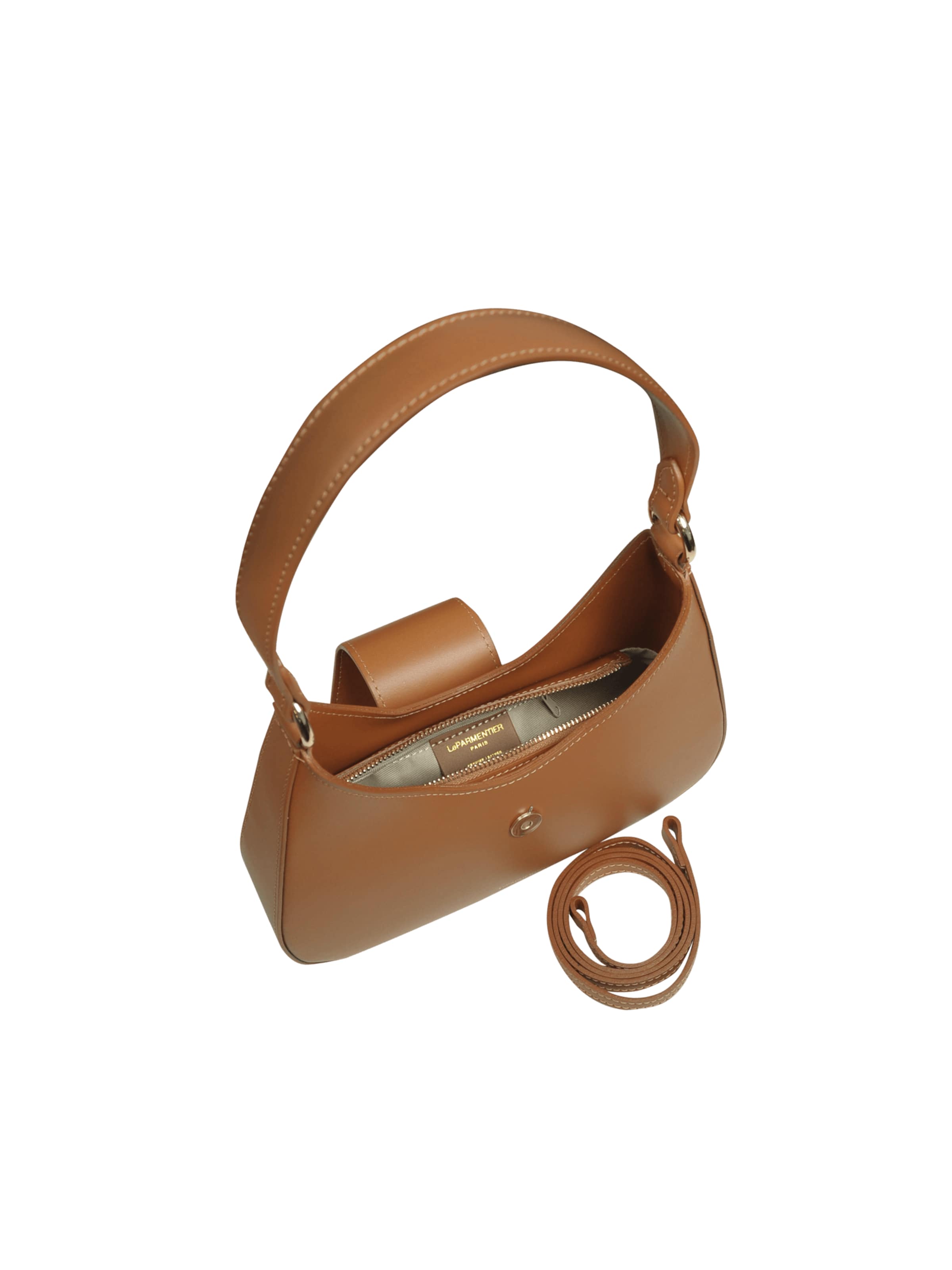 LeParmentier - Bolso de hombro 'Obolo' en marrón