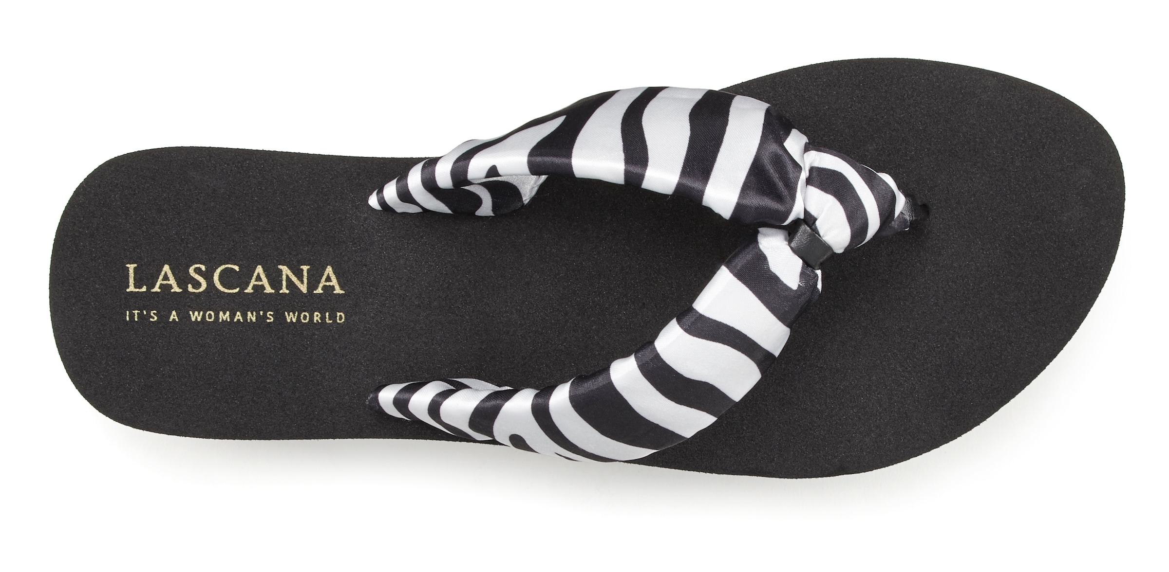 LASCANA T-Bar Sandals in Black