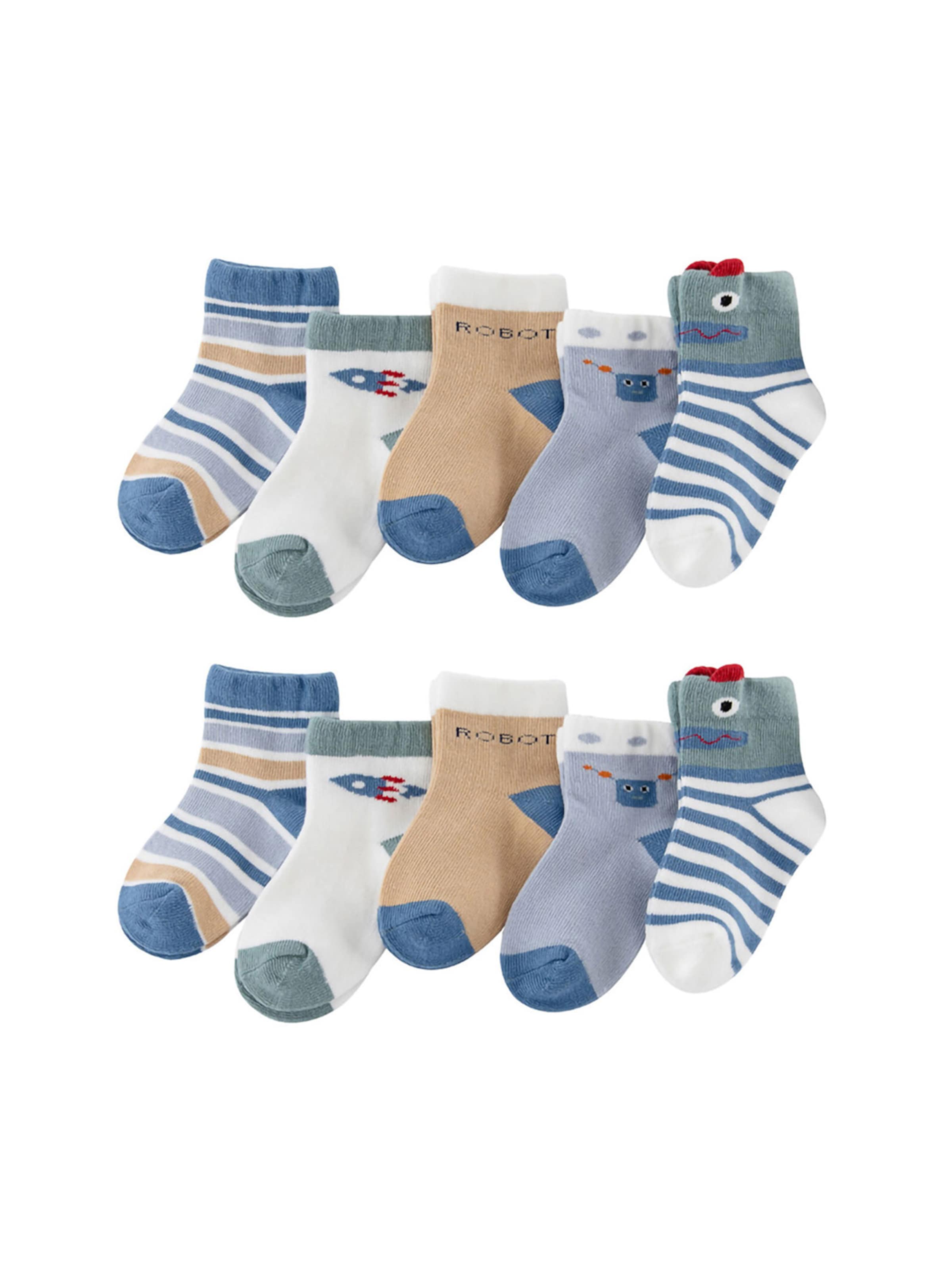 Vivi Idee Socks 'Roboter' in Blue: front