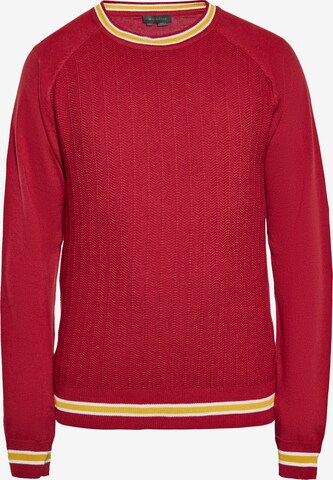 Pull-over boline en rouge : devant