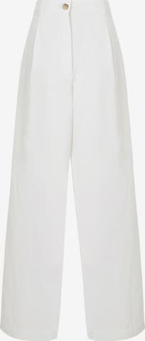 TOMMY HILFIGER Bandplooibroek in Wit: voorkant