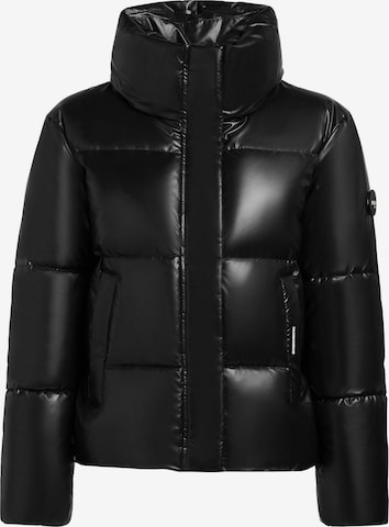 Veste d’hiver 'Rinja2 Shiny' khujo en noir : devant