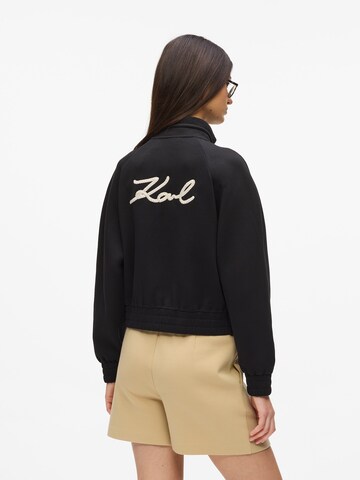 Veste de survêtement Karl Lagerfeld en noir : devant