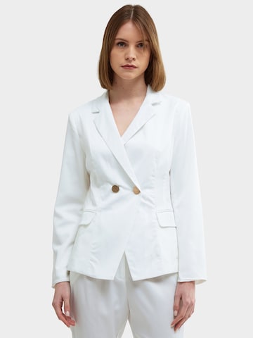 Influencer Blazer in White: front