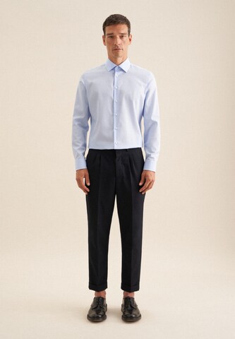 SEIDENSTICKER Slim Fit Businesshemd in Blau