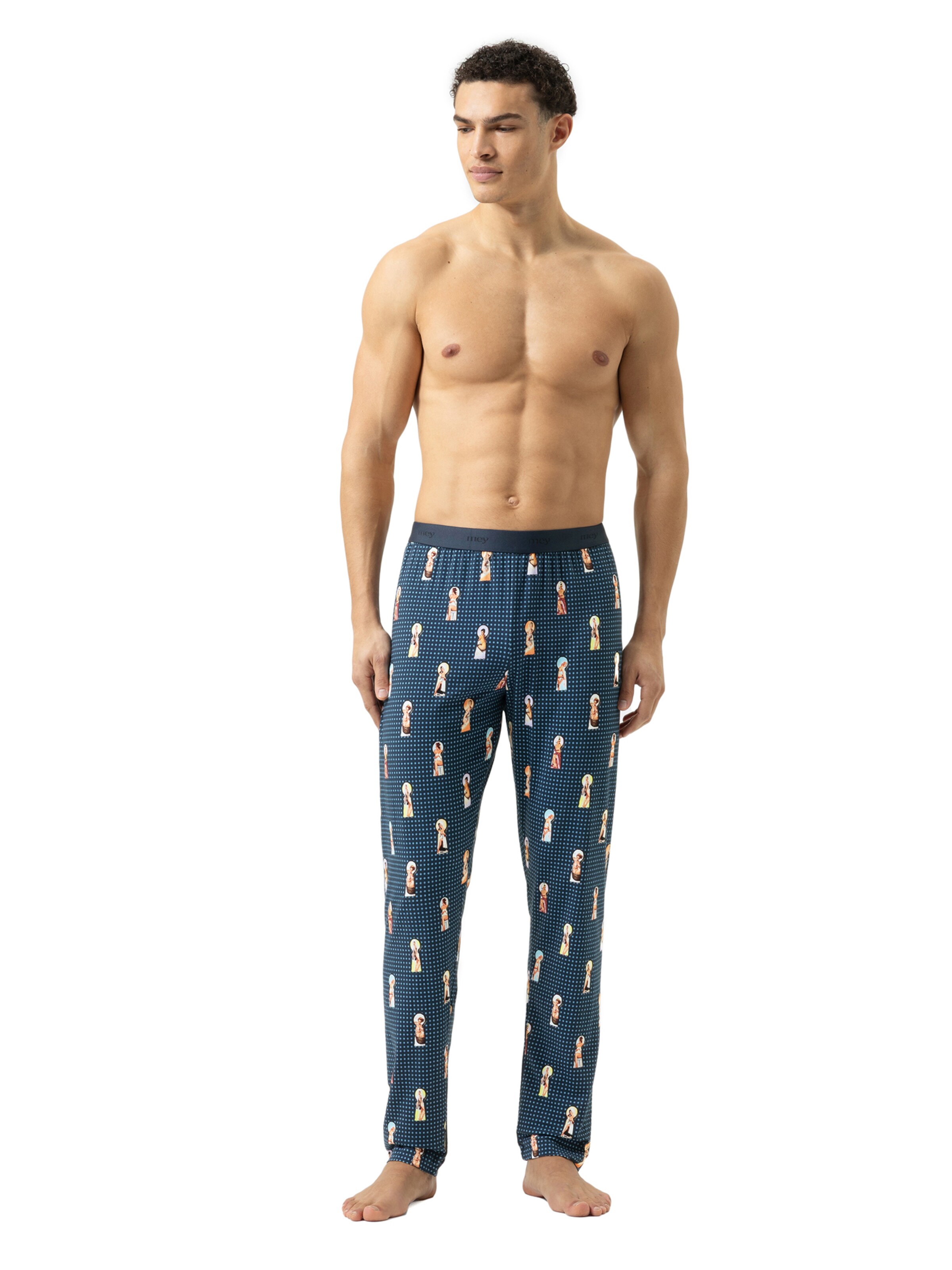 Mey Pajama pants 'Keyhole And Pin Up' in Blue: front