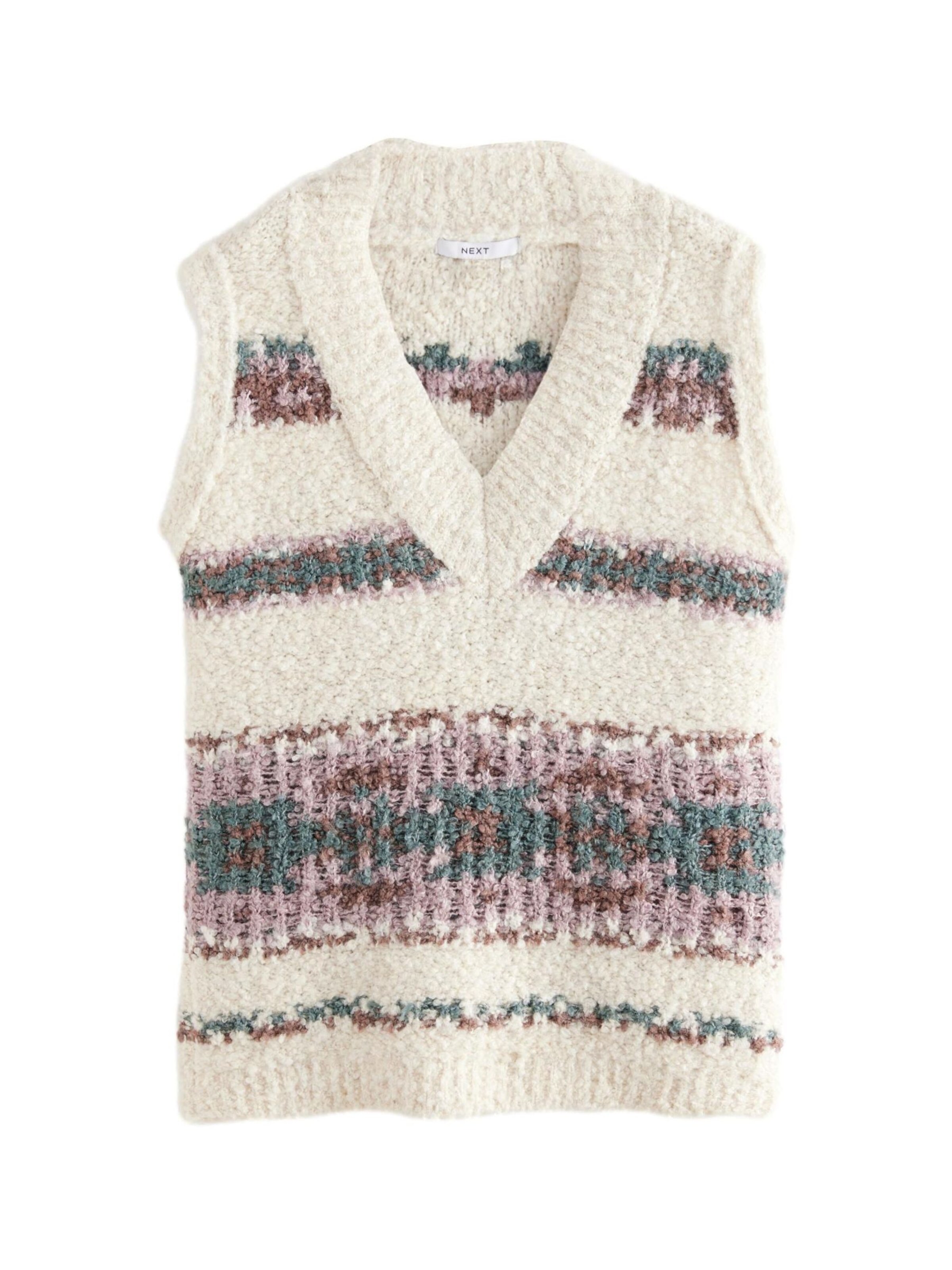 Next Broderad topp i beige: framsida