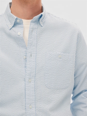 SELECTED HOMME Regular fit Button Up Shirt 'REIL' in Blue