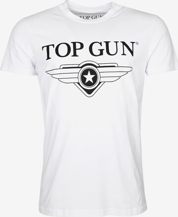 TOP GUN Shirt in Wit: voorkant