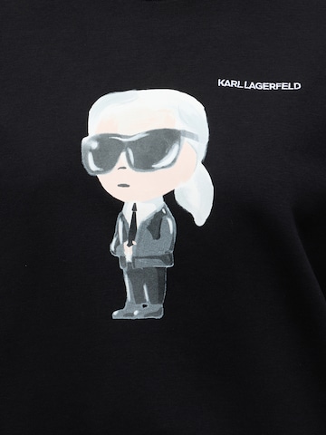 Karl Lagerfeld Tréning póló 'Ikon Aquarelle' - fekete