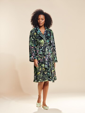 ESSENZA Long Bathrobe 'Steff Augustine' in Grey: front