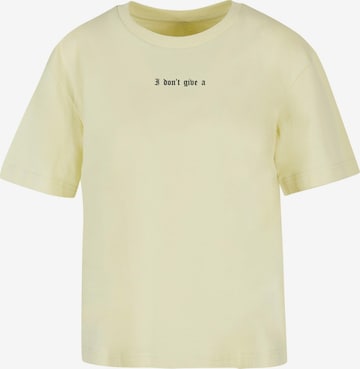 Mister Tee Shirt 'I Don't Give' in Yellow: front
