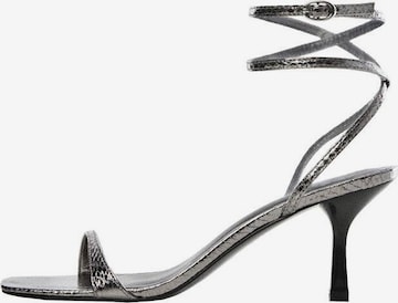 MANGO Strap Sandals 'Paula' in Silver: front