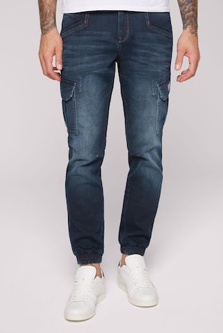 CAMP DAVID Regular Cargo Jeans 'JO:GY' in Blue: front