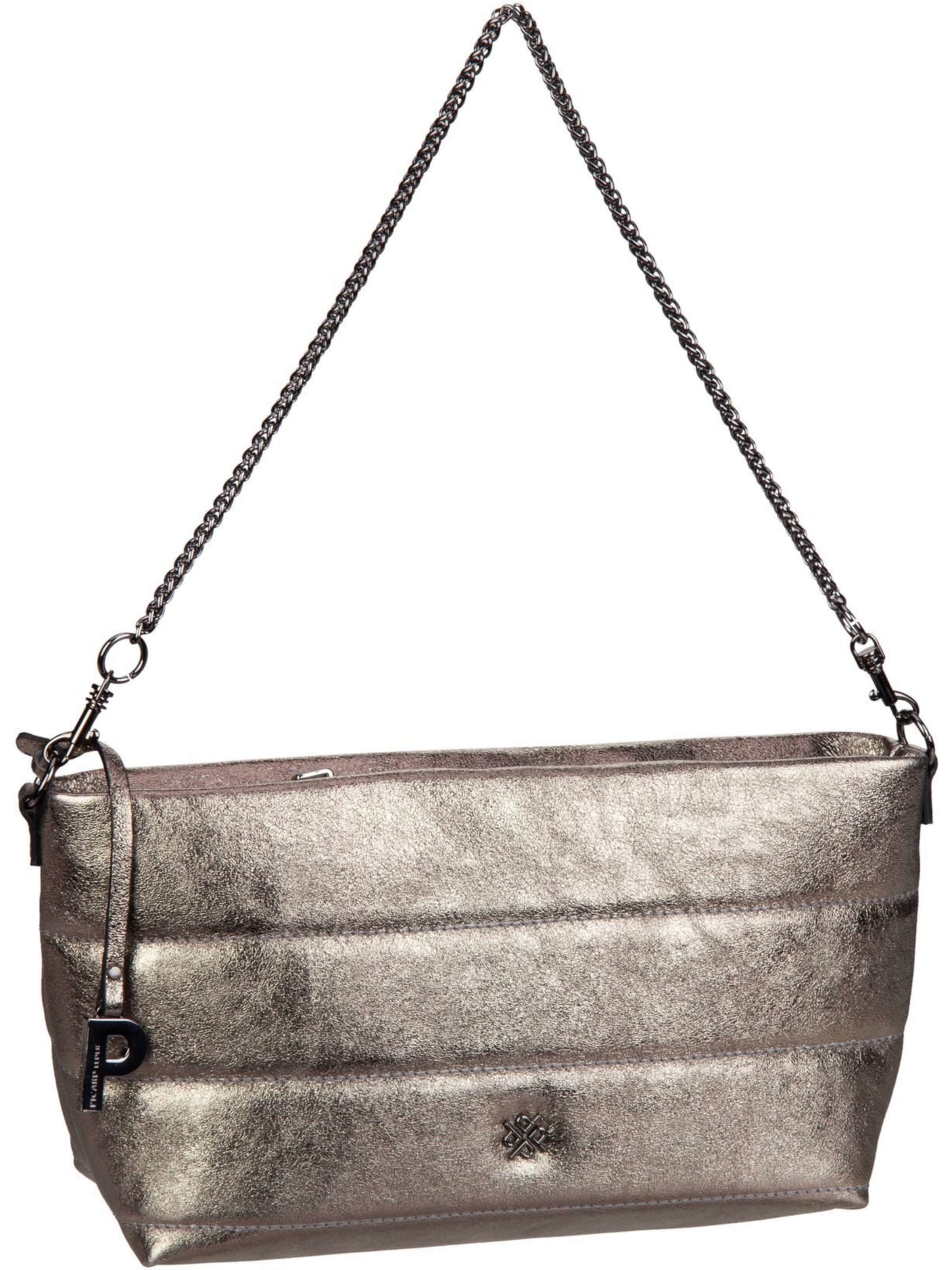 Picard Shoulder Bag '2 Night' in Silver: front