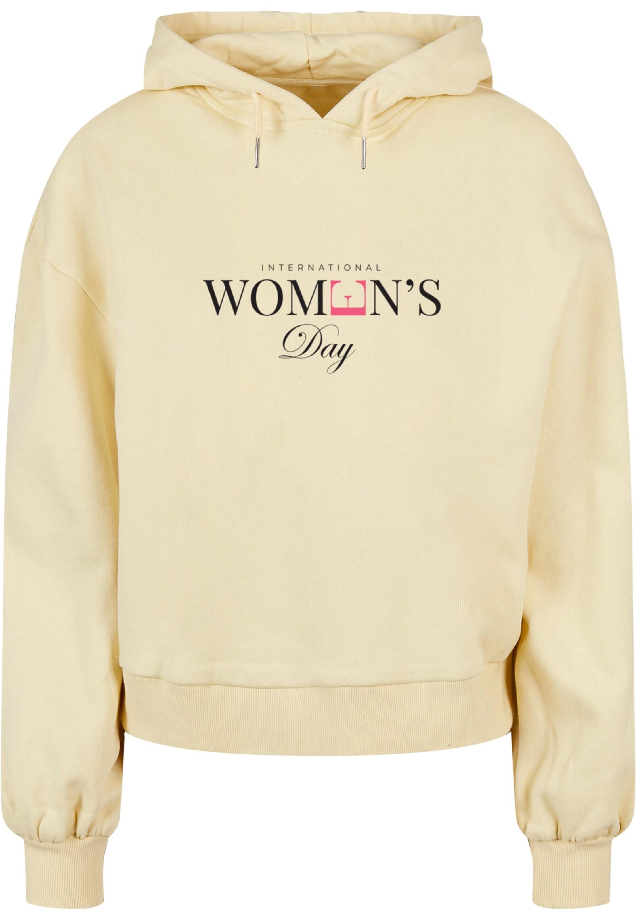 Merchcode Sweatshirt 'WD - International Women's Day' in Geel: voorkant