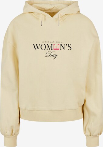 Merchcode Sweatshirt 'WD - International Women's Day' in Yellow: front