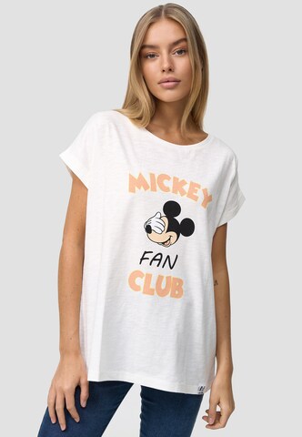 Recovered Shirt 'Mickey Mouse Fan Club' in Beige: voorkant