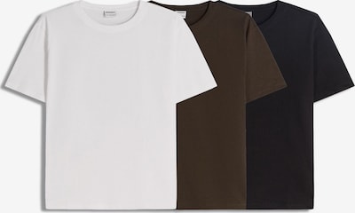 Bershka Majica veličine XS u maslinasta / crna / bijela, Pregled proizvoda