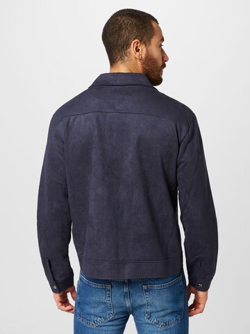 BURTON MENSWEAR LONDON Jacke 'Suedette' in Blau