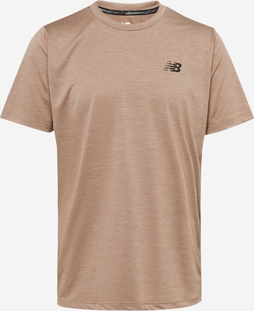 new balance Performance Shirt 'Tenacity' in Brown: front