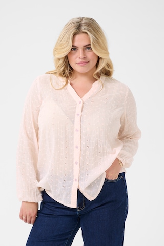 KAFFE CURVE Blouse 'Maia' in Pink: front