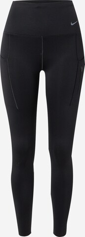 NIKE Skinny Sportbroek in Zwart: voorkant