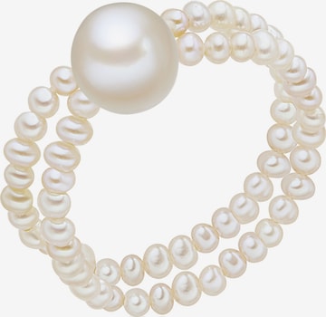 Valero Pearls Ring in White: front