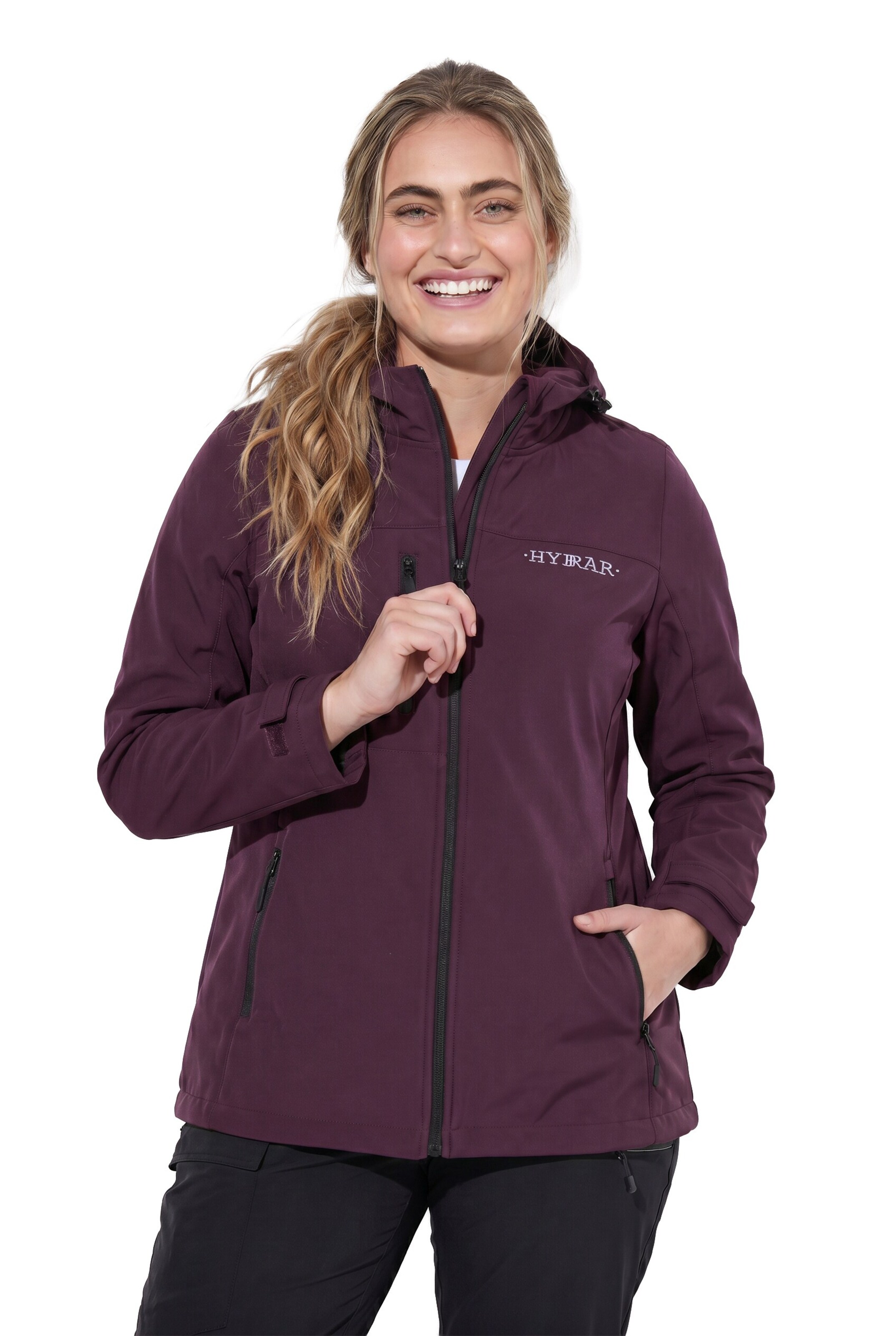 Ulla Popken Outdoorjas in Lila: voorkant