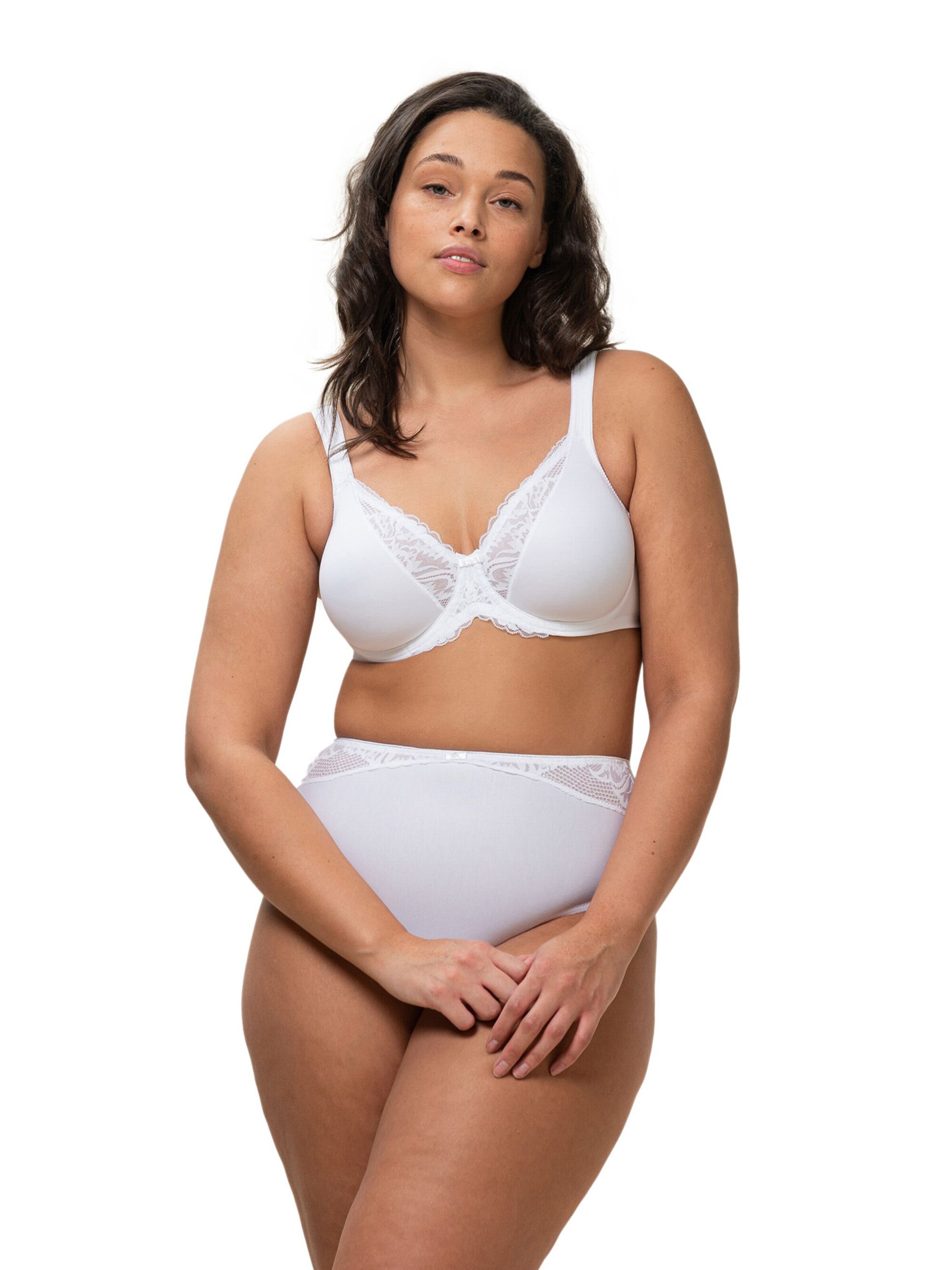 Soutien-gorge ' Modern Lace+Cotton ' TRIUMPH en blanc : devant