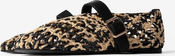 L37 HANDMADE SHOES - Sabrina com tiras 'FOREVER ON A SUNDAY' em amarelo: frente