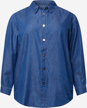 ONLY Carmakoma Blouse 'LEA' in Blauw: voorkant