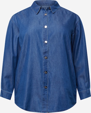 Camicia da donna 'LEA' di ONLY Carmakoma in blu: frontale