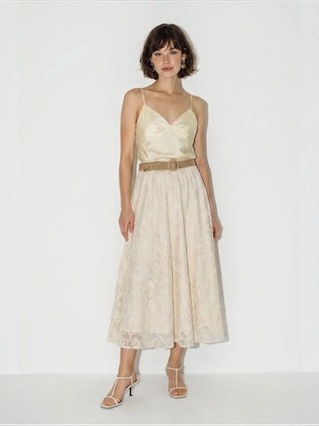 Jupe Bianco Lucci en beige : devant