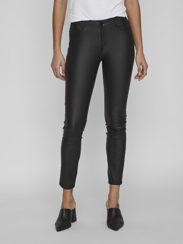 VILA Slim fit Trousers 'VISarah' in Black: front
