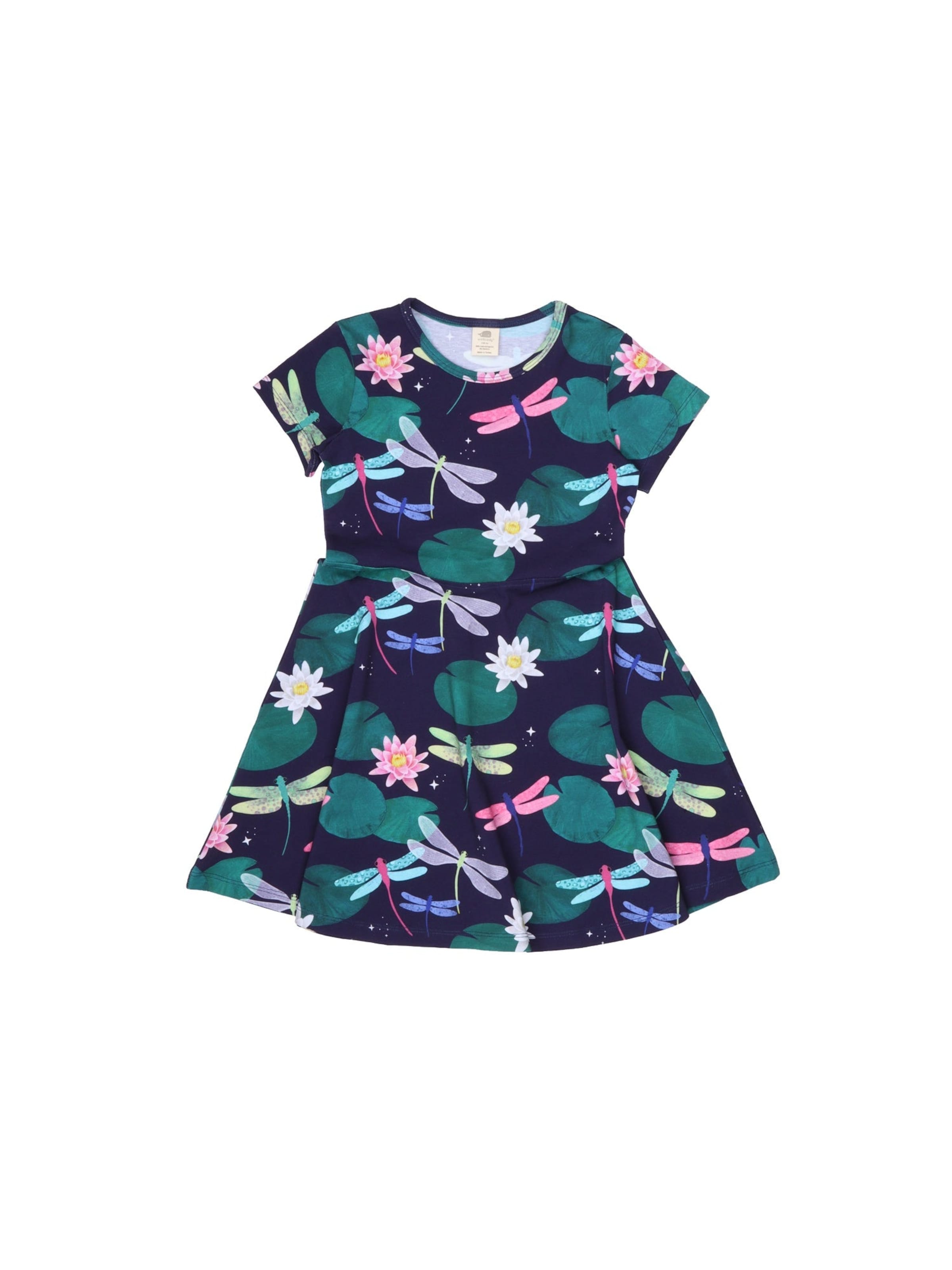 Walkiddy Dress 'Walkiddy - Colorful Dragonflies Dress' in Blue: front