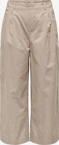 ONLY Loose fit Pleat-front trousers 'ONLZora' in Beige: front
