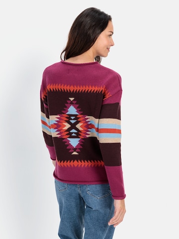 CAMEL ACTIVE Strickpullover mit eingearbeiteten Mustern in Lila