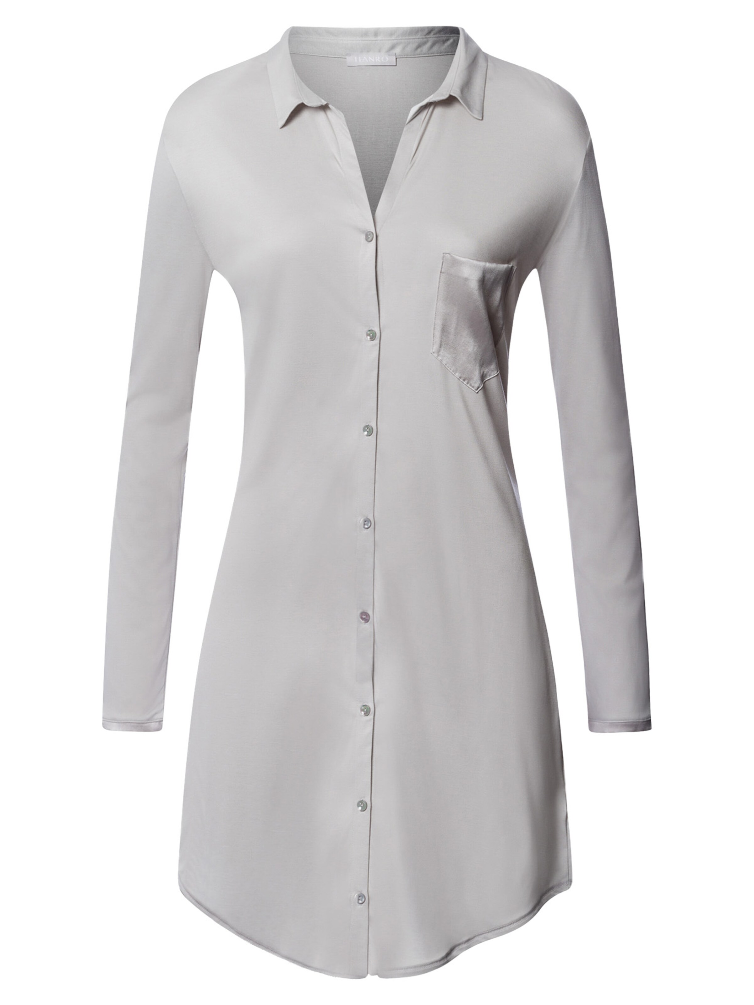 Hanro Nachthemd 'Grand Central'‌‌‌‌‌‌‌‌‌ in Grau: Vorderseite